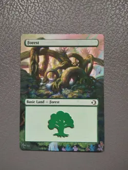 Forest MTG Lorwyn Eclipsed Hand Painted Borderless Extended Altered Art mait - Image 1