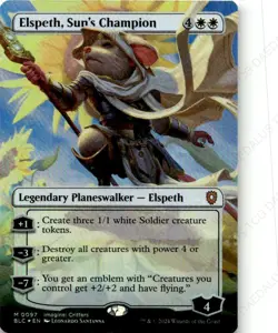 Elspeth, Sun's Champion (Borderless) Commander: Bloomburrow 97 Foil NM - Image 1