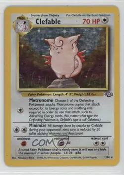 Clefable Holo Pokemon Jungle #1 1999 - Image 1