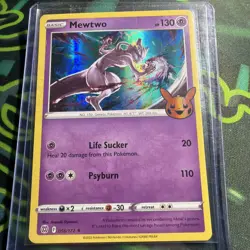Mewtwo Pokemon Card Holo 2022 Trick Or Trade Halloween Special - Image 1