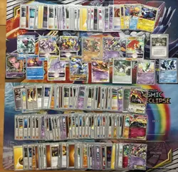 Vintage & Modern Pokemon Card Lot Theme Deck Cards Fire 173 Cards Vaporeon - Image 1