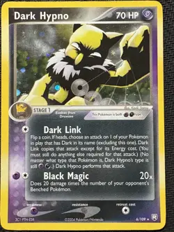 Pokemon TCG Dark Hypno EX Team Rocket Returns 6/109 Holo Swirl 2004 Vintage MP - Image 1