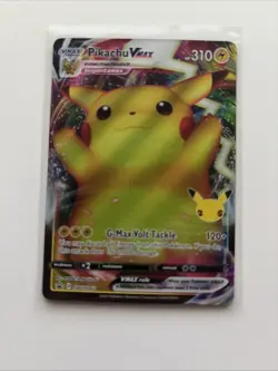 Pokemon Pikachu VMAX SWSH062 25th Anniversary Celebrations Promo Card NM Holo - Image 1