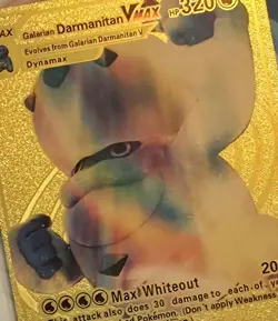 X 1 Pokemon Galarian Darmanitan VMAX Gold Foil Collectable Pokemon Card - Image 1