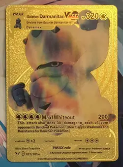 X 1 Pokemon Galarian Darmanitan VMAX Gold Foil Collectable Pokemon Card - Image 2