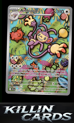 Ambipom - 107/094 107/094 Pokemon Illustration Rare ME02: Phantasmal Flames Card - Image 1