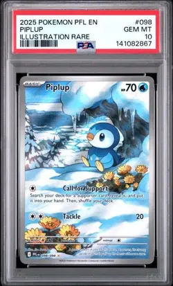 Piplup *PSA 10* Illustration Rare *Phantasmal Flames* #98 * Pokemon - Image 1
