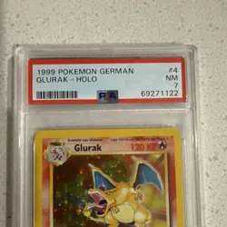 Pokemon 1999 Glurak Base Set Holo #4/102 German PSA 7 Rare Dragon Card - Image 3