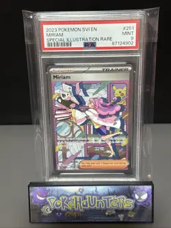 Pokemon Card Miriam 251/198 Scarlet & Violet Base Set Full Art Rare PSA 9 MINT - Image 1