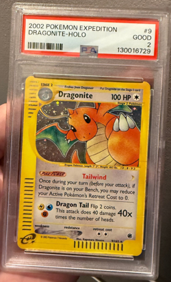 PSA 2 - Dragonite #9 Expedition Holo Pokemon TCG E-Reader 2002 WOTC Rare! 9/165 - Image 1