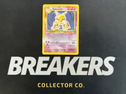 Alakazam 1/130 Base Set 2 Holo Rare Vintage Pokemon Card DMG - Image 1