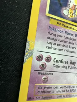 Alakazam 1/130 Base Set 2 Holo Rare Vintage Pokemon Card DMG - Image 3