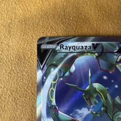 Pokemon TCG Rayquaza v Evolving Skies Holo Ultra Rare Card 194/203 Near Mint - Image 5