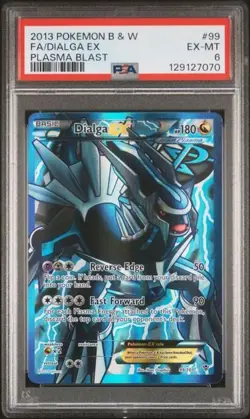 DIALGA EX 2013 Pokemon #99/101 PSA 6 EX-MINT Plasma Blast FULL ART - Image 1