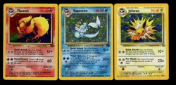 Flareon 3/64 Vaporeon 12/64 Jolteon 4/64 Jungle 1999 Vintage Pokemon Card WOTC - Image 1