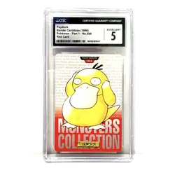 PSYDUCK 1996 POKEMON CARDDASS CGC 5 Pocket Monsters Japanese Bandai # 54 Red - Image 1