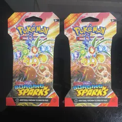 Pokemon SCARLET & VIOLET SURGING SPARKS SLEEVED BOOSTER - LOT OF 11 - ALL 4 ARTS - Image 2