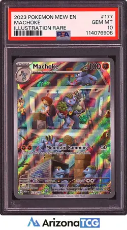 Pokemon 2023 Machoke 177/165 Full Art Illustration Rare 151 GEM MINT PSA 10 - Image 1