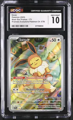 Eevee 173 Prismatic Evolutions Pokemon Center ETB Promo CGC 10 Gem Mint *024 - Image 1