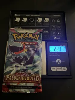 Heavy 22.31g Pokemon Sealed Paldea Evolved Booster Pack - Image 1