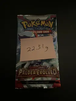 Heavy 22.31g Pokemon Sealed Paldea Evolved Booster Pack - Image 3