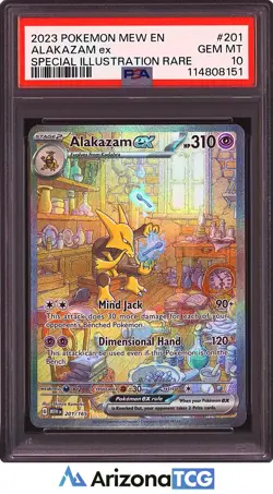 Pokemon 2023 Alakazam ex 201/165 SIR Scarlet & Violet 151 GEM MINT PSA 10 - Image 1