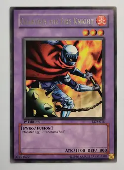 Charubin the Fire Knight LOB-015 1st Edition Legend of Blue Eyes Yu-Gi-Oh! - Image 1