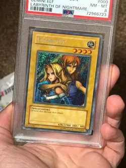 Gemini Elf LON-000 Foil Bleed Secret Rare Yugioh PSA 8 *723 - Image 3