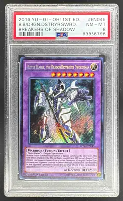 8798 Buster Blader 2016 Yu-Gi-Oh! Breakers of Shadow 1st Edition #EN045 PSA 8 - Image 1