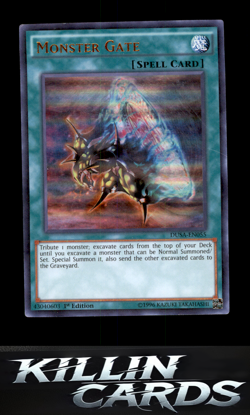 1st Edition Monster Gate DUSA-EN055 Ultra Rare Duelist Saga YuGiOh Card NM - Image 1