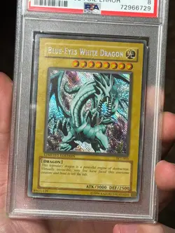 Blue Eyes White Dragon BPT-003 Reverse FOIL Error FADED Yugioh PSA 8 *729 - Image 3