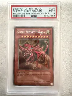 2003 YU-GI-OH! PROMO GAME BOY ADVANCE-SECRET RARE SLIFER THE SKY DRAGON PSA 9 - Image 1