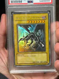 Red-eyes B. Dragon LOB-070 FADED + FOIL SHIFT Yugioh PSA 8 *900 - Image 3