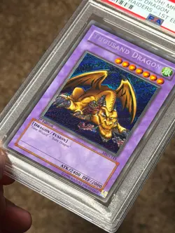 Thousand Dragon MRD-143-97 1st Edition Foil Shift ERROR Yugioh PSA 8 *716 - Image 3