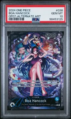 2024 ONE PIECE OP07-500 YEARS IN THE FUTURE 038 BOA HANCOCK ALT ART ENG PSA 10 - Image 1