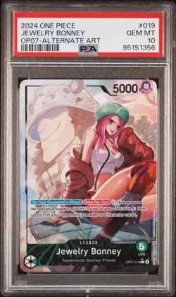 PSA 10 Jewelry Bonney Leader Alt Art OP07-019 One Piece 500 Years In The Future - Image 1