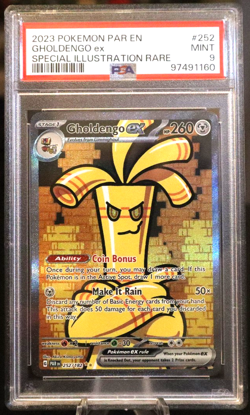 2023 Pokemon TCG Paldea Evolved #252 GHOLDENGO ex S.I.R. PSA 9 - Image 1