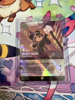 Disney Lorcana TCG the First Chapter Mickey Mouse Wayward Sorcerer Card - Image 1