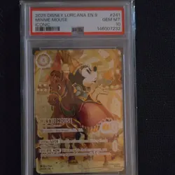 Disney Lorcana Minnie Mouse-Sweetheart Princess Iconic #241 PSA 10 Foil Gem Mint - Image 1