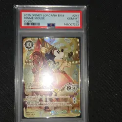 Disney Lorcana Minnie Mouse-Sweetheart Princess Iconic #241 PSA 10 Foil Gem Mint - Image 3