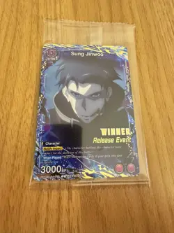 Union Arena Sung Jinwoo Release Event Winner Card Solo Leveling 016 Foil SEALED - Image 1