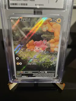 Pawmi CGC 9 Paldean Fates Illustration Rare Graded Pokemon Card 226/091 - Image 2