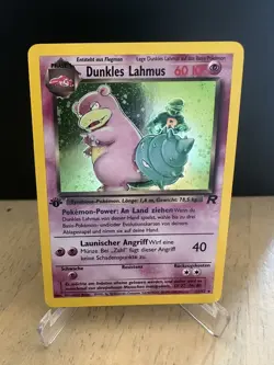 Pokemon Karte/card - Dunkles Lahmus 12/82 Rocket Holo 1. Edition - VG-Excellent - Image 1
