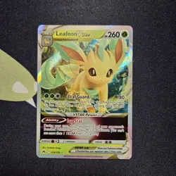 Pokemon TCG Leafeon VSTAR Crown Zenith Ultra Rare Card 14/159 NM Condition - Image 1