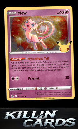 Mew 011/025 Pokemon Holo Rare Celebrations Card NM - Image 1