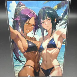 Yoruichi & Soifon Anime Waifu Card Doujin ACG Goddess Holo - Image 2