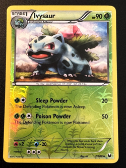 Ivysaur 2/108 BW Dark Explorers Pokemon Card Reverse Holo Foil Rare MP - Image 1
