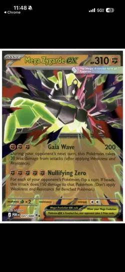 Mega Zygarde ex - 047/088 - Perfect Order - Double Rare - Pokemon Card - Image 1