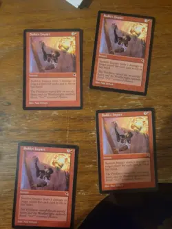 4x Sudden Impact Tempest MTG Magic The Gathering Card Vintage Red Burn Playset - Image 1