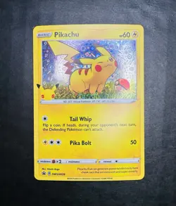 Pokemon TCG Single Card Pikachu Sequin Holo Promo SWSH039 25th Celebrations 2021 - Image 1